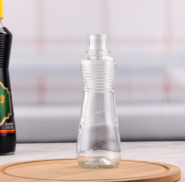 120ml Empty Glass Sesam, Soy Sauce Bottle with Plastic Cap