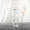 Empty Clear Finish Liqueur Glass Bottle With Special Design