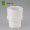 Sam-uk Fábrica al por mayor de plástico de alta calidad Adaptadores masculinos pvc tubería accesorios de plomería fabricantes adaptador macho de PVC de 2 pulgadas