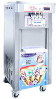 2+1 Mixed Flavors Floor Standing Frozen Yogurt Sundae Soft Ice Cream Machine