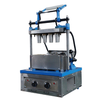 Commercial 4 Cone Mold Custom Ice Cream Cone Machine