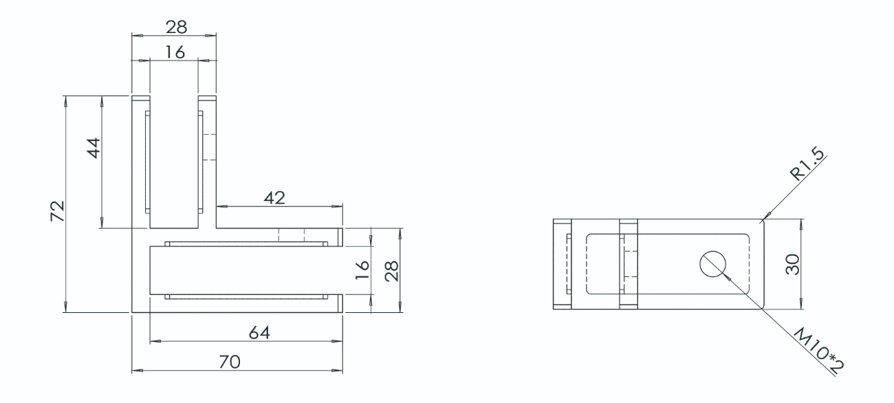 الزجاج إلى الزجاج 90 Corner01