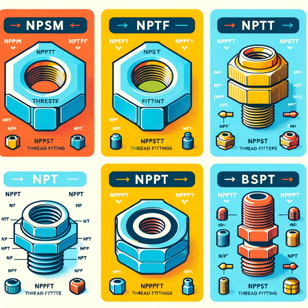 NPSM un NPTF un NPT un BSPT