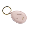 Leather Gift Keychain Custom Circle Keyring Leather Promotion Gift Keys Holder Custom car logo Keychain leather key rings