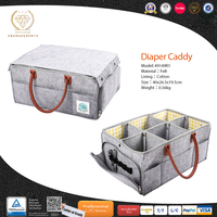 Baby Diaper Caddy Organizer - Portable Nursery Storage Basket And Toys Organizer for Diapers Baby Diaper - Upgrade Felt Nappy for Newborn Boy & Girl