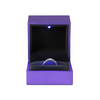 Ring Gift Box with LED Light, Velvet Earrings Jewelry Case with Light, Jewellry Display Box for Wedding, Engagement, Proposal, Birthday And Anniversary