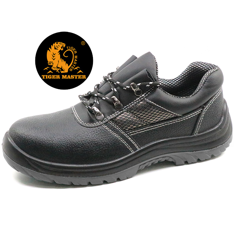 Water proof leather steel toe cap europe work shoes for men