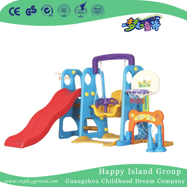 Schöne Kindergarten-Plastikkleine Panda-Rutsche mit Schaukel (ML-2014604)