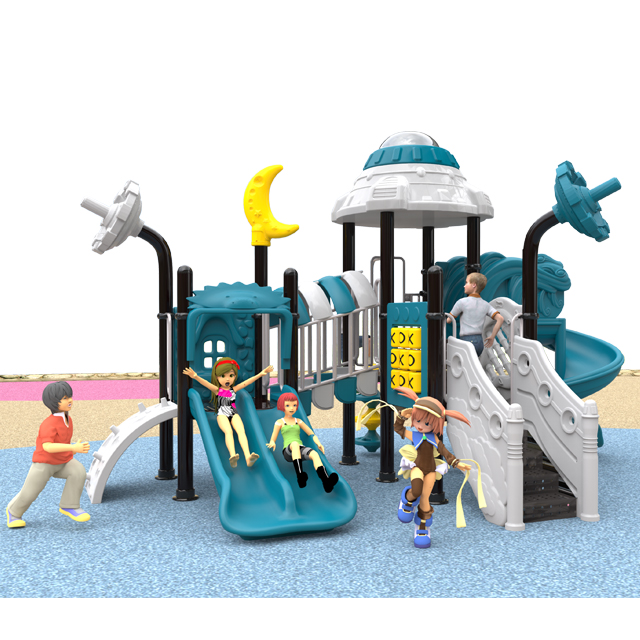 2022 New Design Large Outdoor Rocket Playground Kids Playground with Various Slides HKDLS-ZZ0701