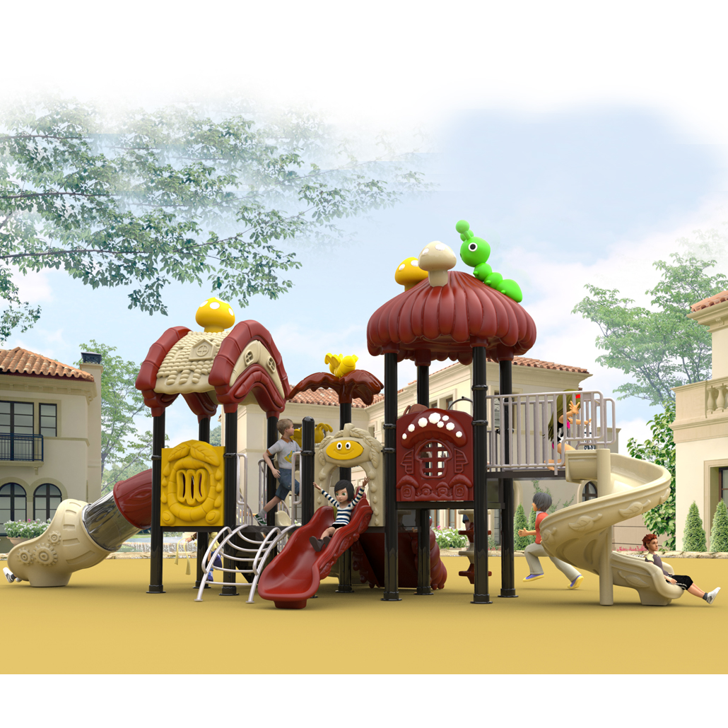 2021 Neuer Design-Luxusvilla-Spielplatz mit Schokoladenpilz und Tierkarikatur (H21-A032)