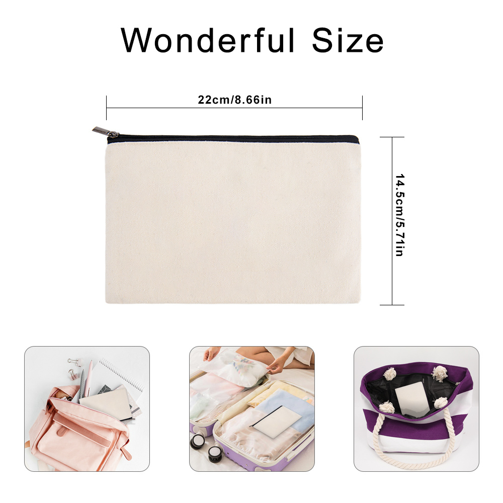 Custom Pattern Designer Zipper Toiletry Bag Pen Case MultiPurpose