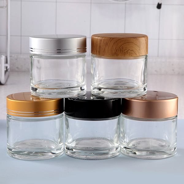 Hot Sale Round Glass Honey Container Honey Jar with lids 