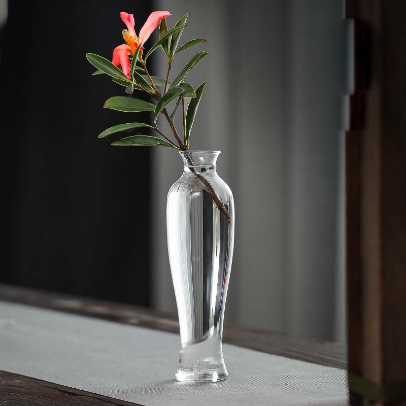 Chinese Style Glass Vase Shaped Glass Pot for Decoration