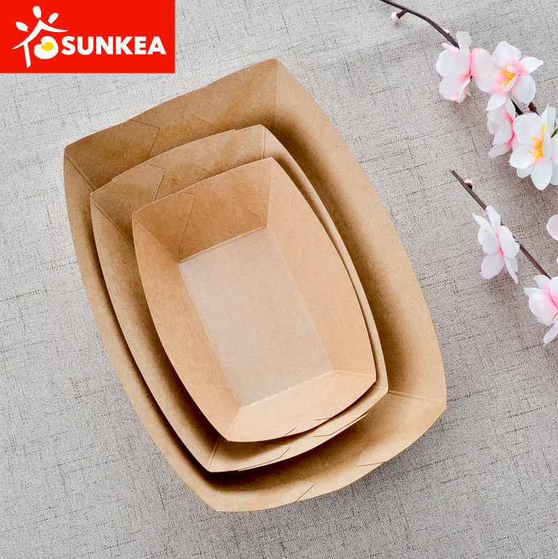 Disposable Paper Big Kraft Tray for Food - Buy Product on Food Packaging