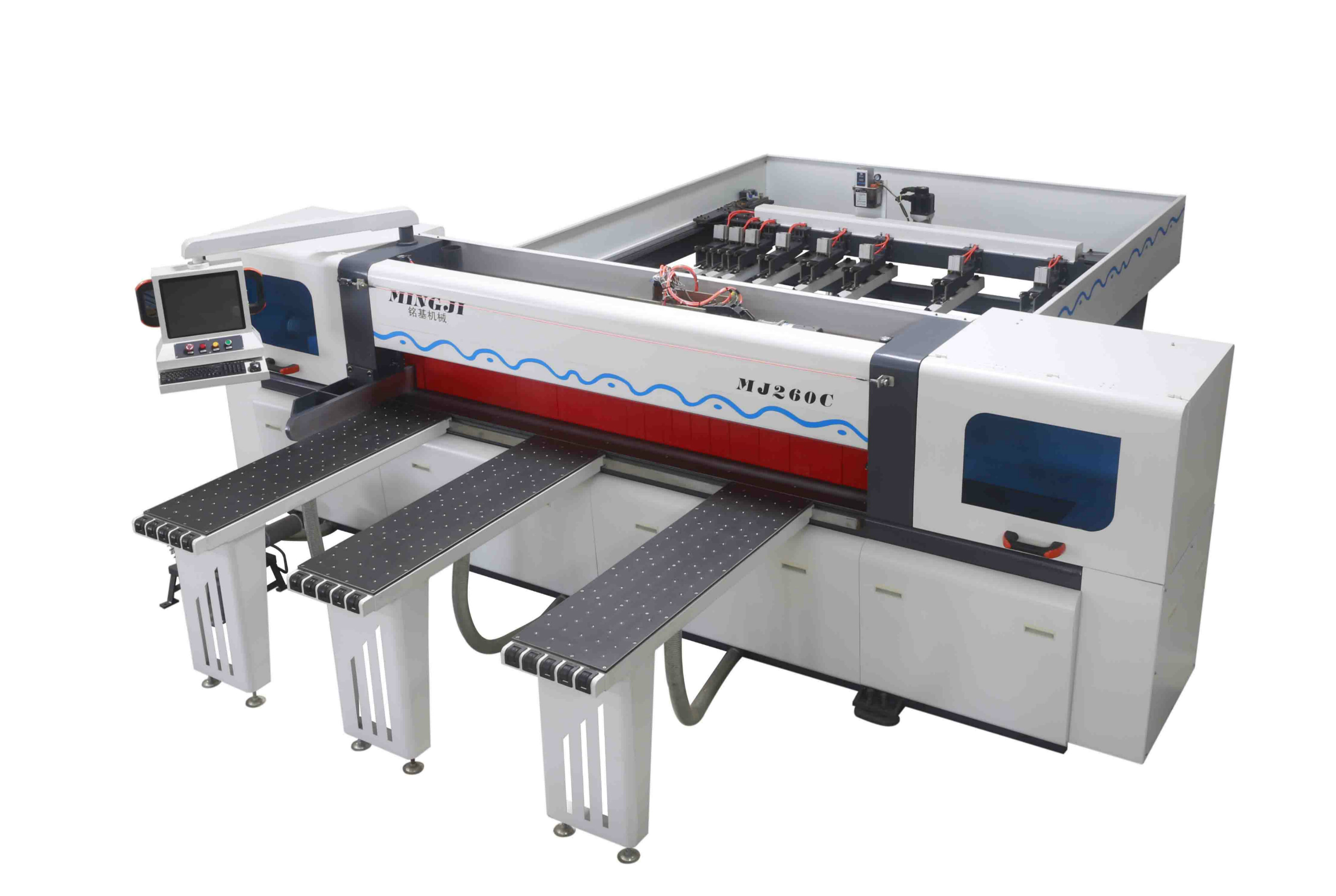 Foshan Mingji cnc panel saw MJ260A in customer's furniture factory