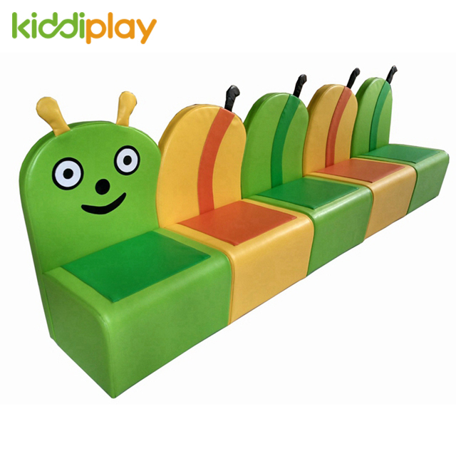 幼儿园宝宝休息椅早教毛毛虫造型沙发软包动物长椅可爱的儿童沙发