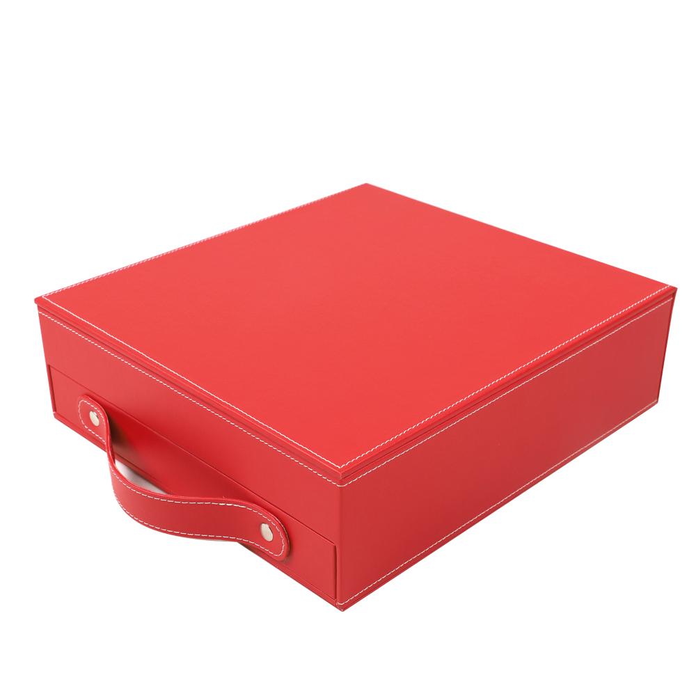 Custom Logo Luxury Jewelry Gift Box Travel Ring Necklace Leather Packaging Storage Box