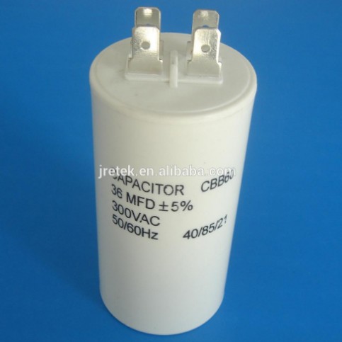 Cbb60 Starter AC Condensatore per lavatrice 10UF/450V Condensatore di marcia del motore