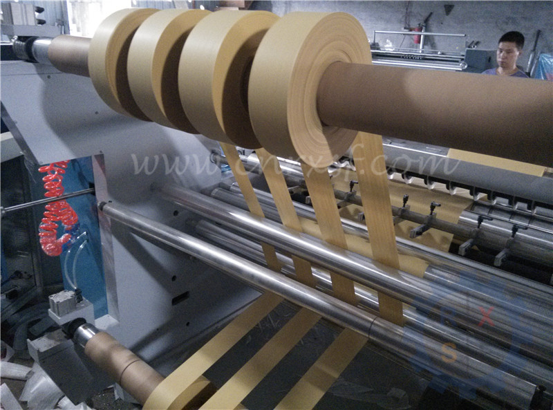 Type horizontal machine de papier de fente et de rebobinage