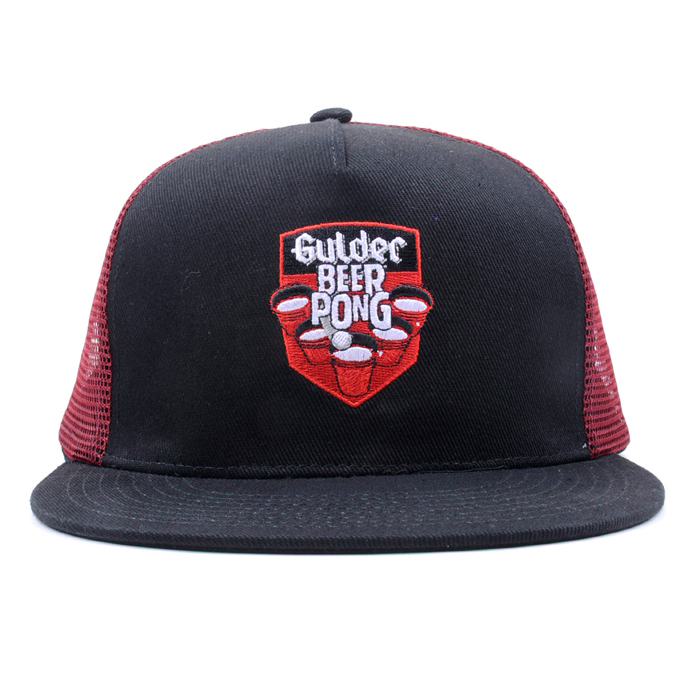 Flat brim Trucker mesh cap