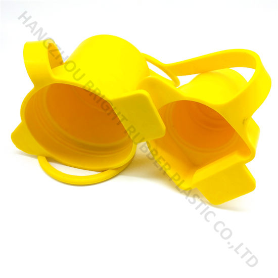 Silicone Rubber Yellow Cap Protector with Rope Customized in High Quality