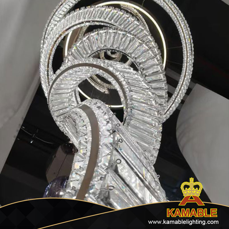 Уникальная современная роскошная люстра Clear Crystal Special в вестибюле (KAZ-01C)