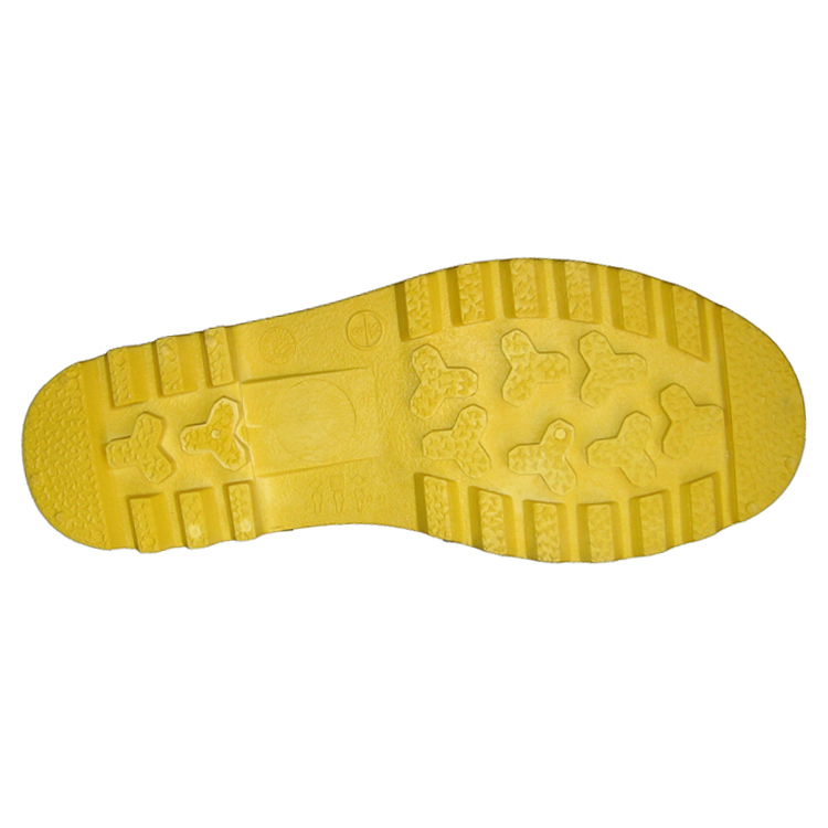 YYS yellow steel toe cap PVC safety wellington rain boots