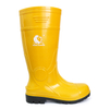 107-YB yellow steel toe cap glitter pvc safety rain gum boots