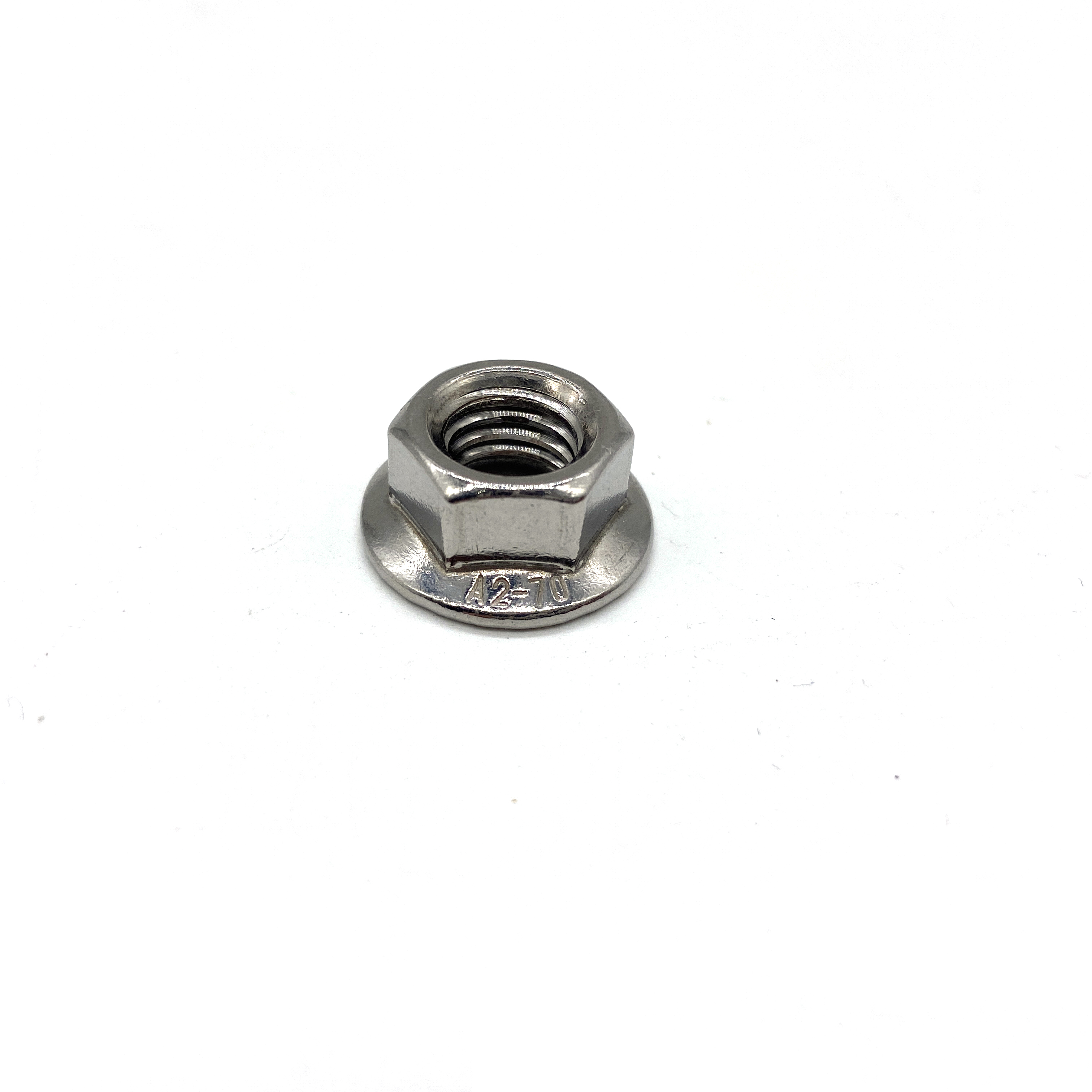 Tuerca hexagonal con brida ASTM DIN 6923 M6 de acero inoxidable A2 A4
