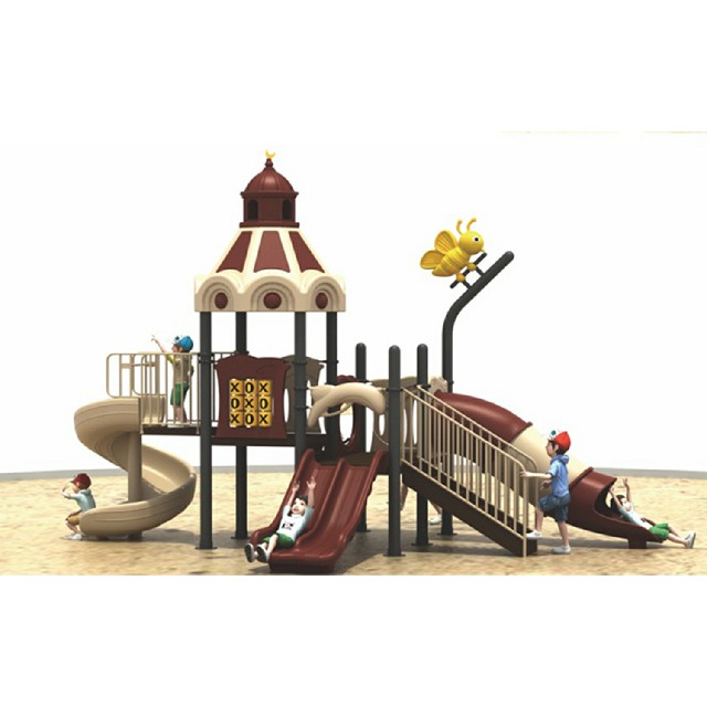 户外幼儿塑料滑梯城堡游乐场 (ML-2005901)
