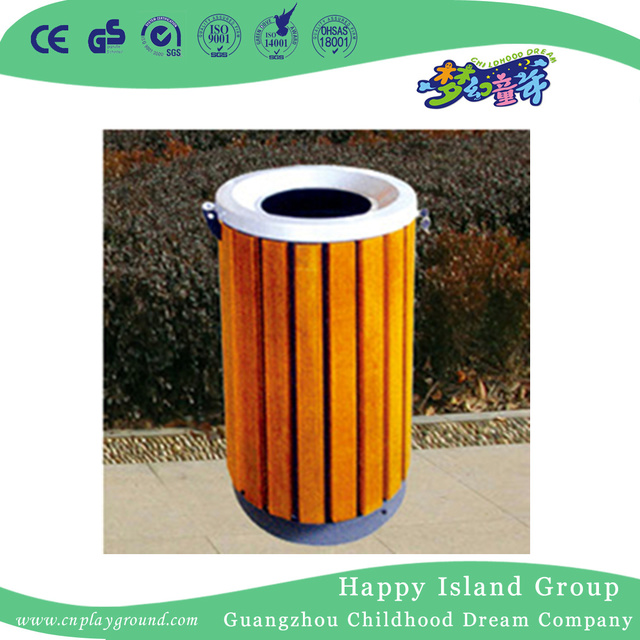 折扣花园圆形木质垃圾桶 (HHK-15008)