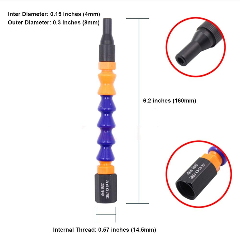 Flexible Caulking Tube Tip Extension Caulk Gun Cones Articulating 360 Degree Nozzles for