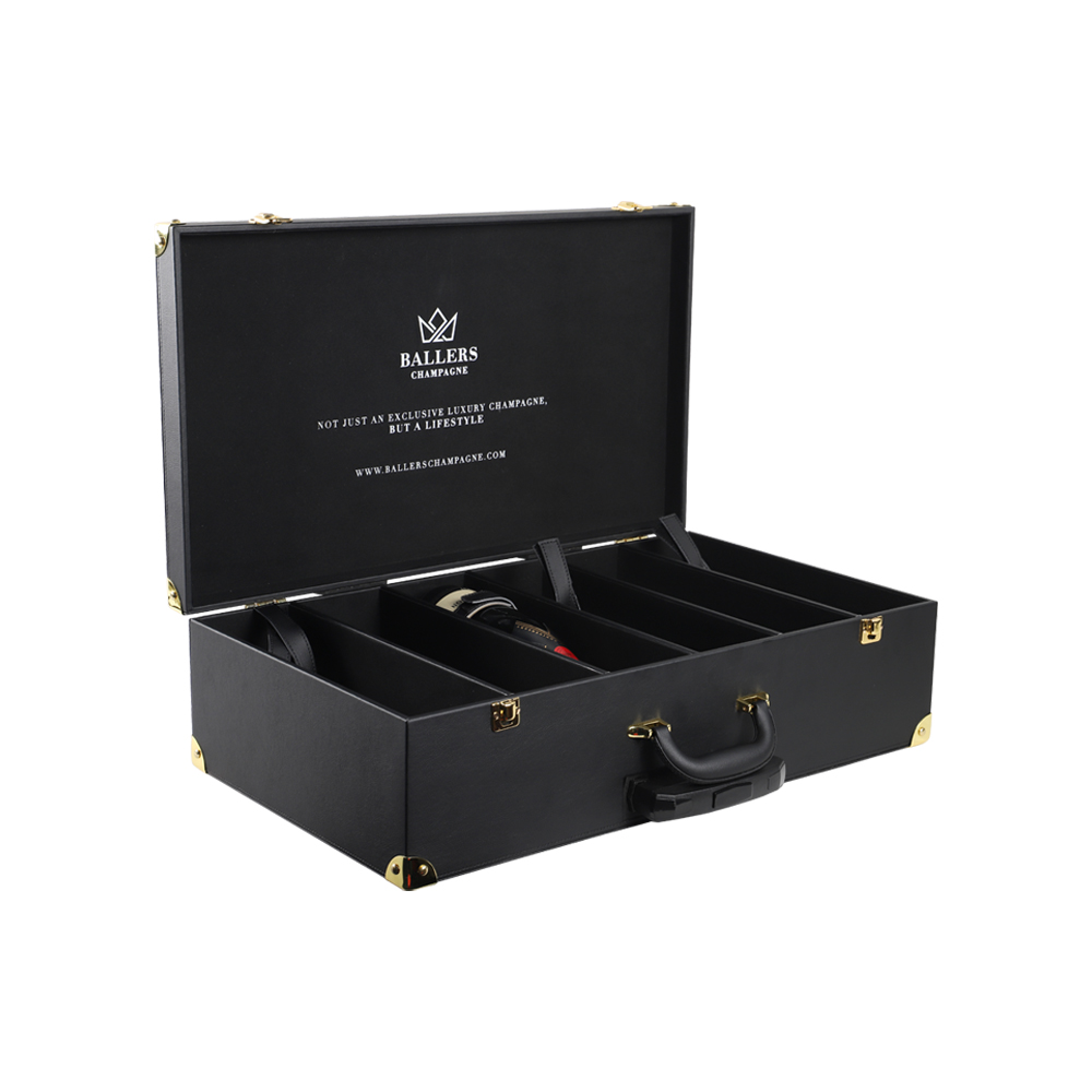Luxury wine box Champagne Trolley Case Wine Bottle box- Handmade Wine Bottle Holder,Tabletop Wine Holder