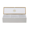 luxury Wooden Box with Hinged Lid - white Wood Storage Box with Lid - Wooden Keepsake Box