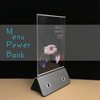 Tragbarer Menühalter Werbung Display Power Bank