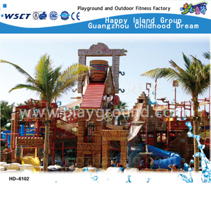 Großer Aqua House Wasserrutsche-Spielplatz zum Verkauf (HD-6102)