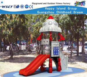 Mini Outdoor Rocket Feature Kinder Weltraum Spielplatz aus verzinktem Stahl mit Rutsche Ausrüstung (HF-14301)