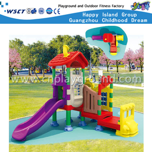Heißer Verkaufs-kleiner Plastikkleinkind-Spielplatz im Freien stellt ein (M11-03104)