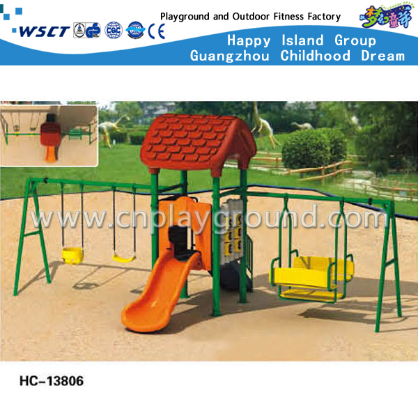Sechs Sitzkinderschaukel mit Dia-Kombinations-Spielplatz (HC-13805)