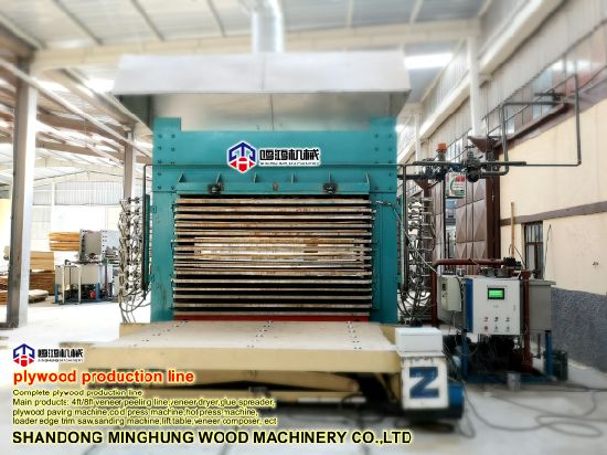 Mesin Press Panas Hidraulik yang Disesuaikan dengan Pelat Tebal untuk Pembuatan Kayu Lapis