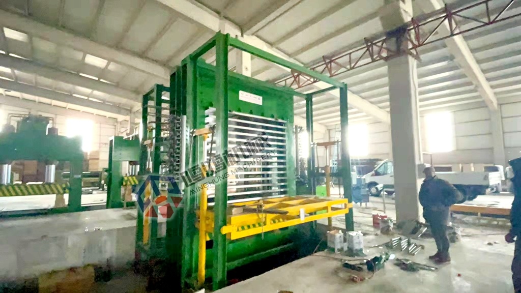 Mesin Woodworking Hot Press dengan 15lapisan