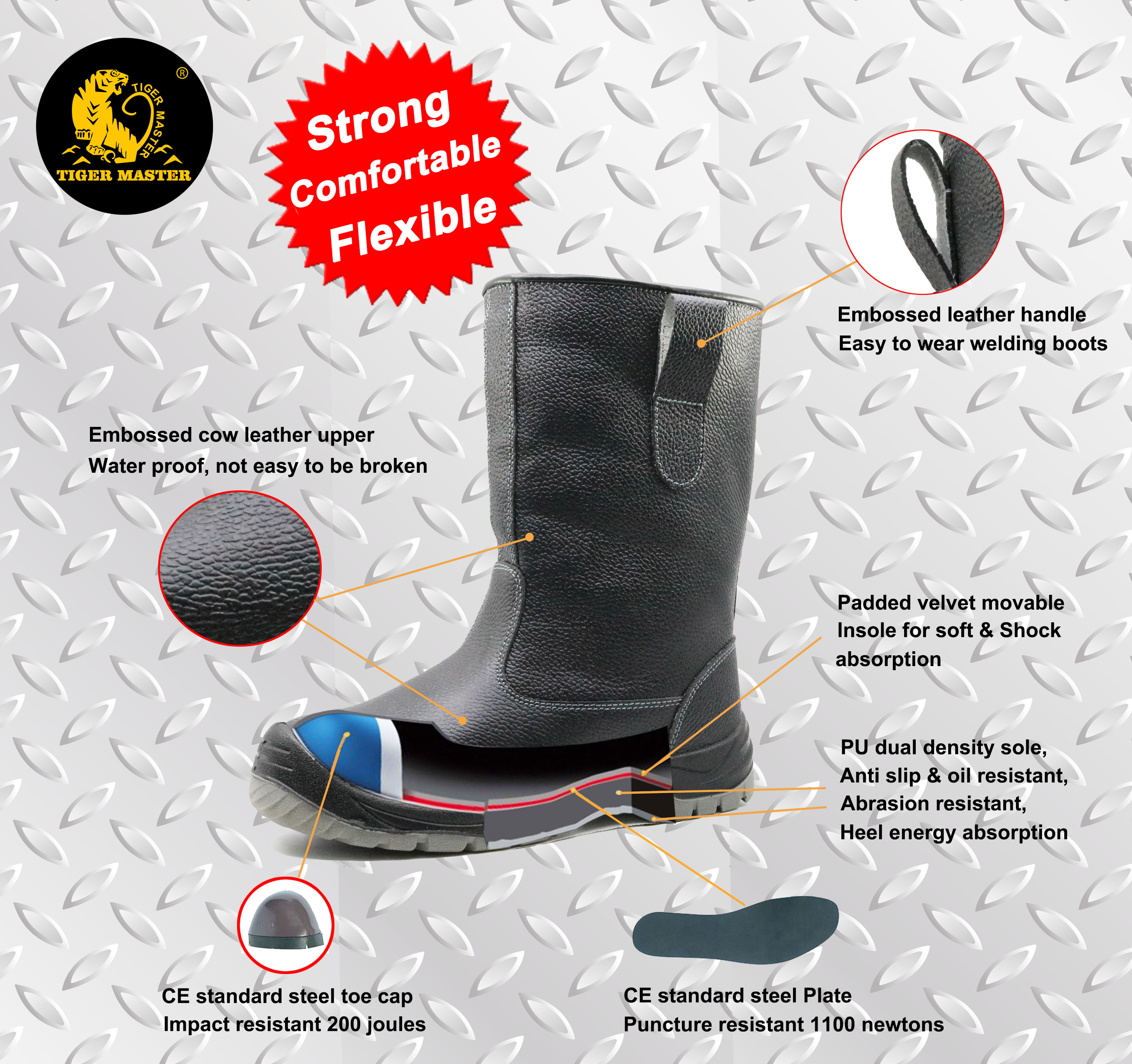 steel toe welding shoes