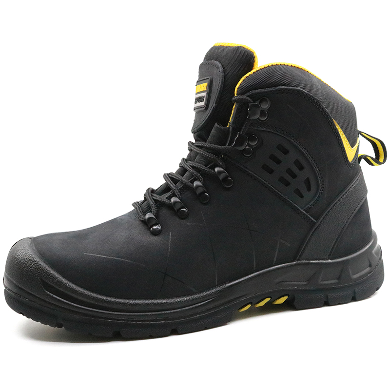 Tiger master brand slip resistant leather work boots with steel toe