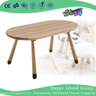 Schule-festes Holz-Kleinkind-ovaler Tisch auf Förderung (HG-3601)