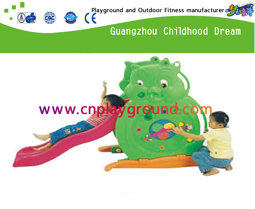 Kleine Größe Kunststoff Spielzeug Orange Slide Spielplatz mit Schaukel Ausrüstung (M11-09403)