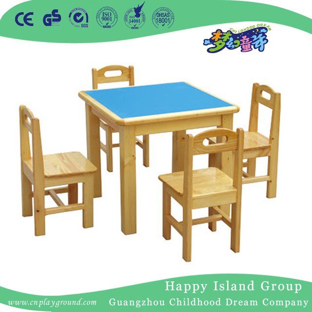 Schule Holz grün feuerfest Schreibtisch mit Schublade für zwei (HG-4006)