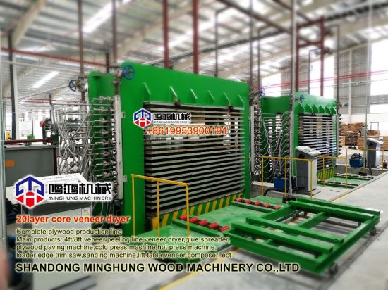 33t 15 lapisan Hidrolik Mesin Press Pemanasan Panas untuk Pembuatan Kayu Lapis