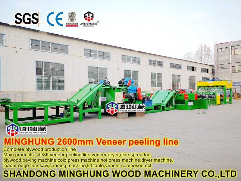Mesin Pengupas Spindle Less Powerful untuk Mengolah Kayu Keras