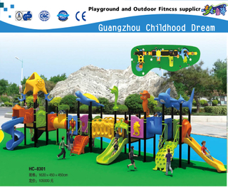 Outdoor Kinder Dolphin Sea Breeze verzinktem Stahl Spielplatz auf Lager (HC-8301)