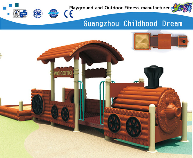 小型多功能火车造型的儿童室外滑梯（HD-4205）